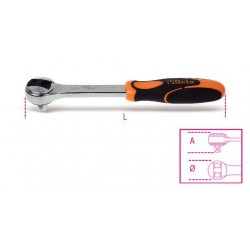 910/55 - carraca reversible con cuadrado macho 3/8”, 72 dientes