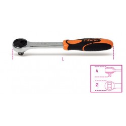 910/55Q - carraca reversible con cuadrado macho 3/8”, 48 dientes