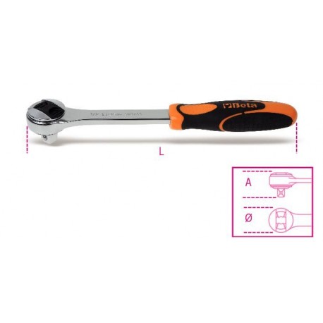 920/55 - carraca reversible con cuadradomacho 1/2”, 72 dientes
