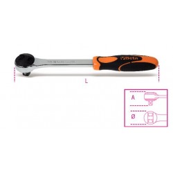 920/55Q - carraca reversible con cuadrado macho 1/2”, 48 dientes