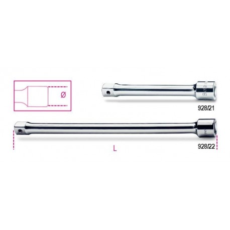 928/21 - 928/22 - alargaderas con cuadrado macho y hembra 3/4”