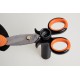 1128BSX - tijeras de electricista con perfiles de fresa graduadacon estuche