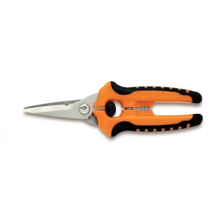 1130BMX_GDO - tijeras multi-usos hojas rectas de acero inoxidable, con microdentado