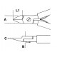 1186BM - alicates de corte diagonal al rasbocas adelgazadas descargadasmango bimaterial