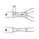 1190BM - alicates de corte frontal semi-rasadomango bimaterial
