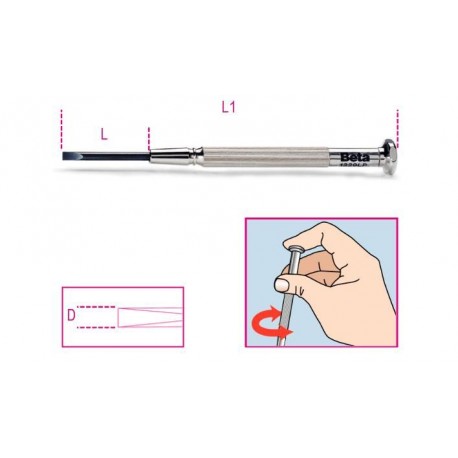 1229LP - microdestornilladores para tornillos sin cabeza con ranura
