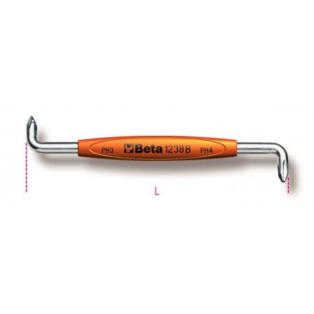 1238B - destornilladores acodados para tornillos con huella de cruz Phillips®