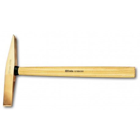 1379BA - martillo desincrustador antichispa,en aleación cobre-beriliomango en madera