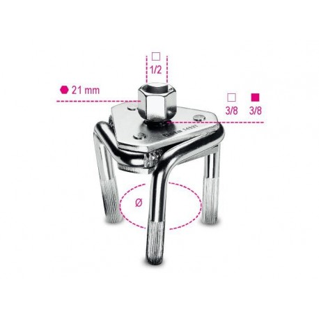 1493T - llave para filtros de aceite de tres patas