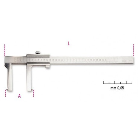1650FT - calibre de cursor para tambores de frenos, lectura vigesimal
