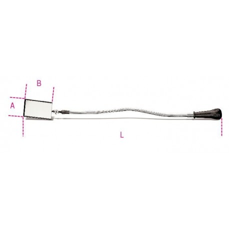 1715FL/A - espejo de inspección flexible cuadrado