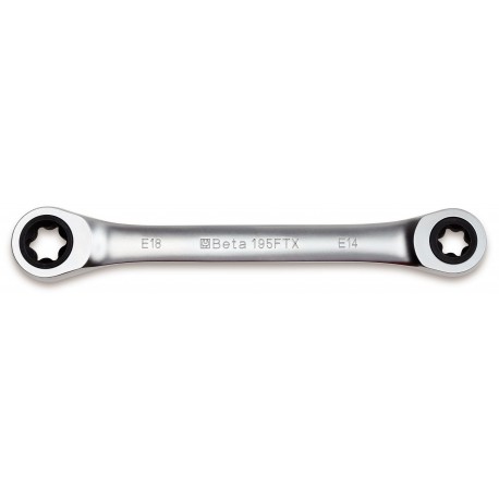 195FTX - llave de estrella doble recta de carraca con cabeza de perfil Torx®