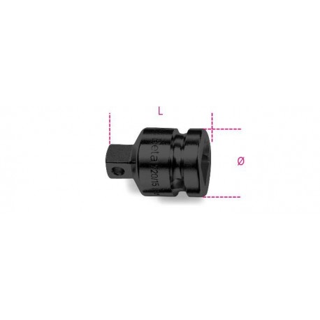 729/15 - adaptador de impacto con cuadrado hembra 1” y macho 3/4”